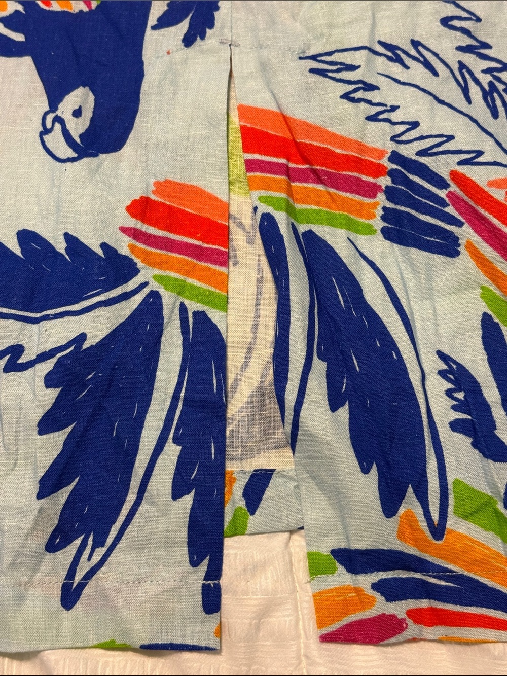 Farm Rio NWT size XL Tropical Maxi Dress in Blue, Orange, Green birds - Picture 4 of 7